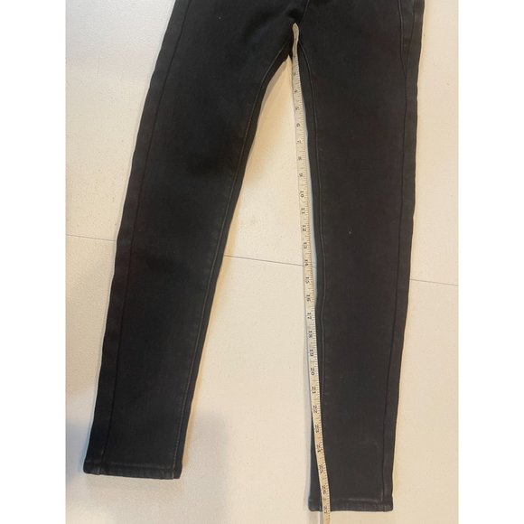 Fubu Jeans Womens Vintage 1980s Jeans Skinny Butt Lifting Elastic Waist Black 26 - Picture 7 of 10